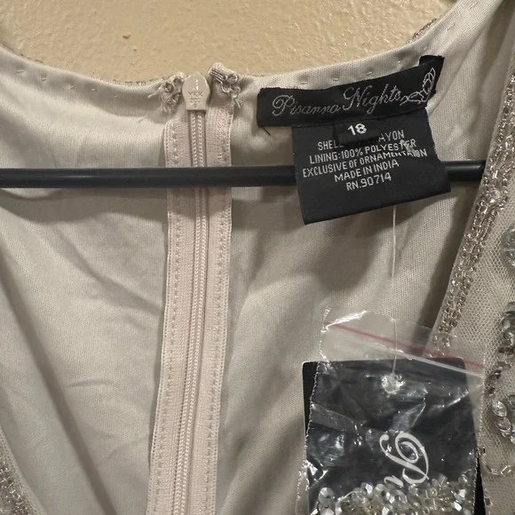 Nordstrom Glittering Silver Long Sleeve Dress - Picture 4 of 5